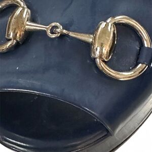 Gucci navy blue Leather Shoes